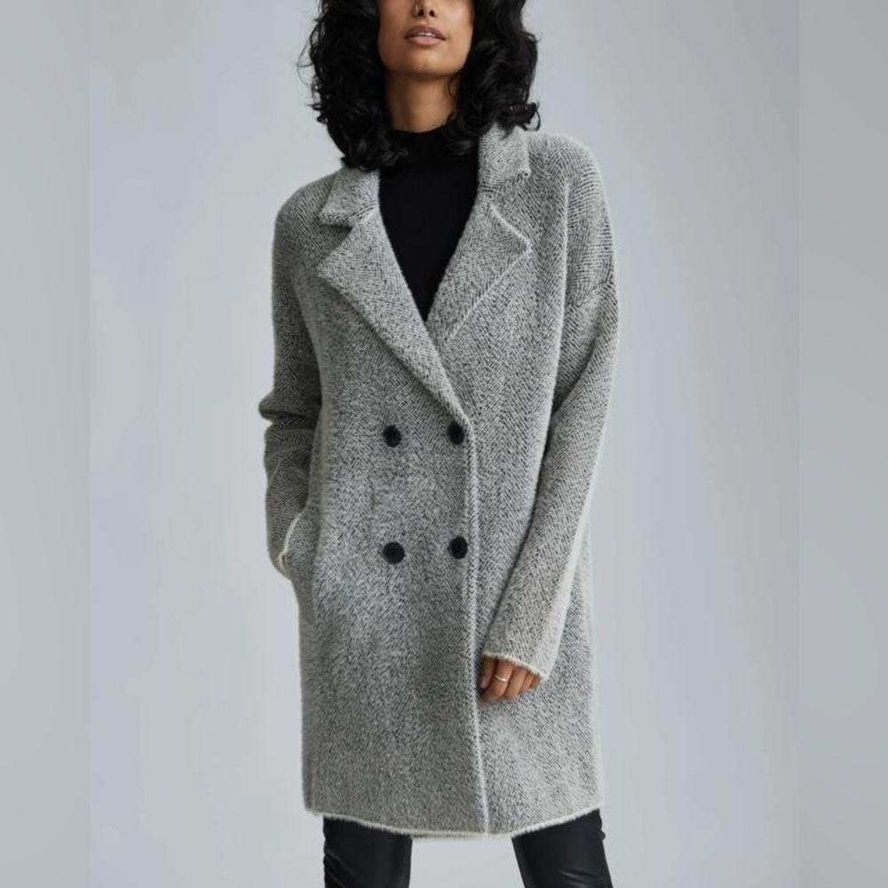 Women's Super Soft Patterned Eyelash Sweater Coat